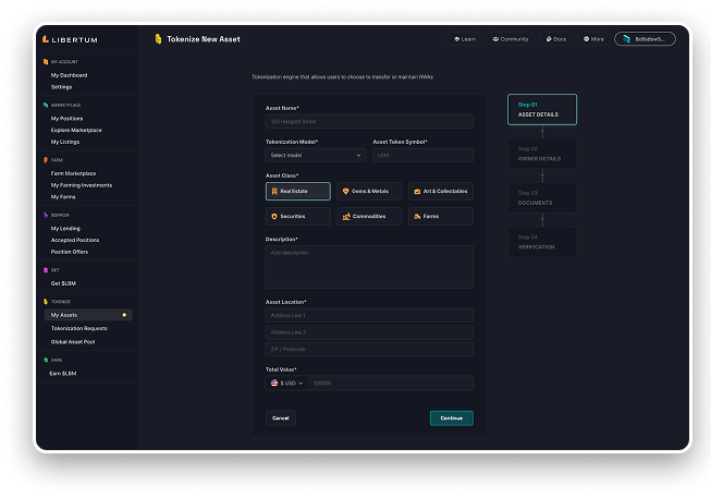 Libertum’s Tokenization Suite